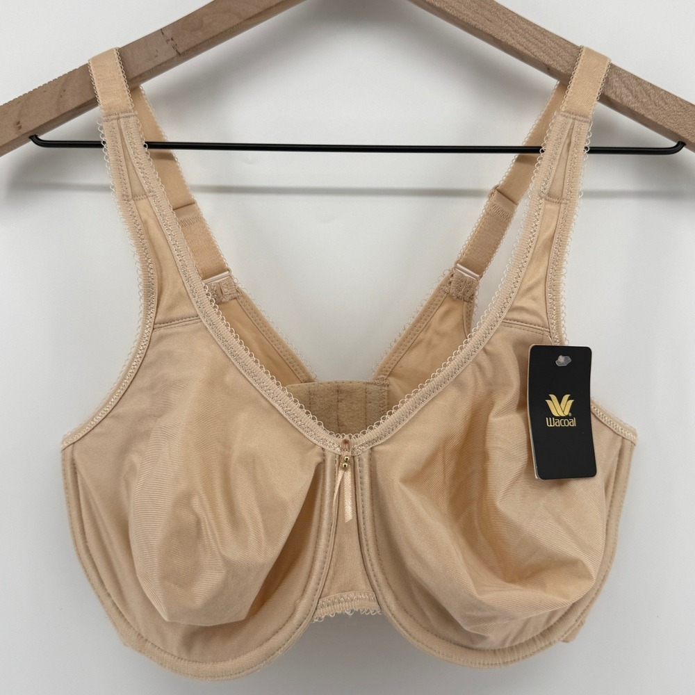Wacoal 855192 Basic Beauty Full Figure Seamless Underwire Bra Sand 36DD Unlined